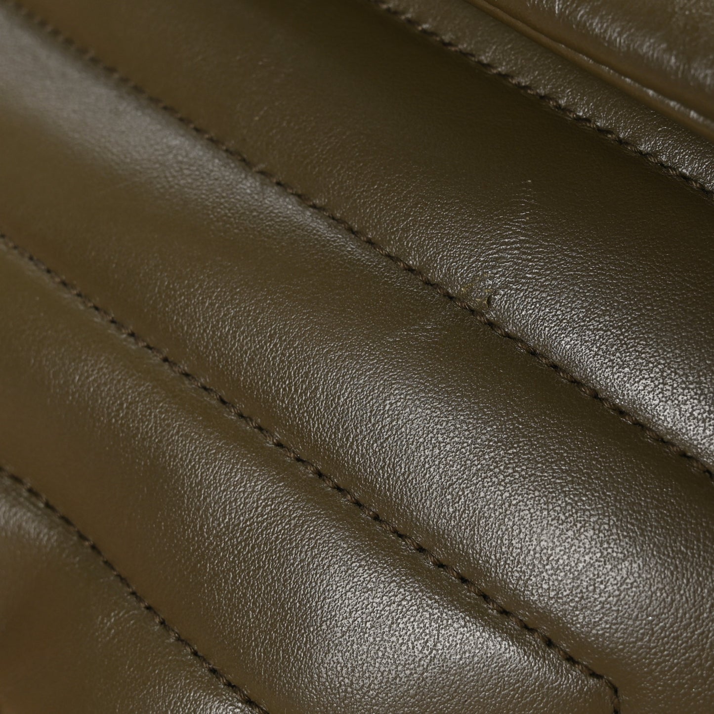 Calfskin Y Quilted Monogram Medium Loulou Chain Satchel Military Olive