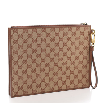 Gucci X MLB GG Monogram SF Giants Zip Wristlet Pouch Beige Ruggine Ivory 3 of 11