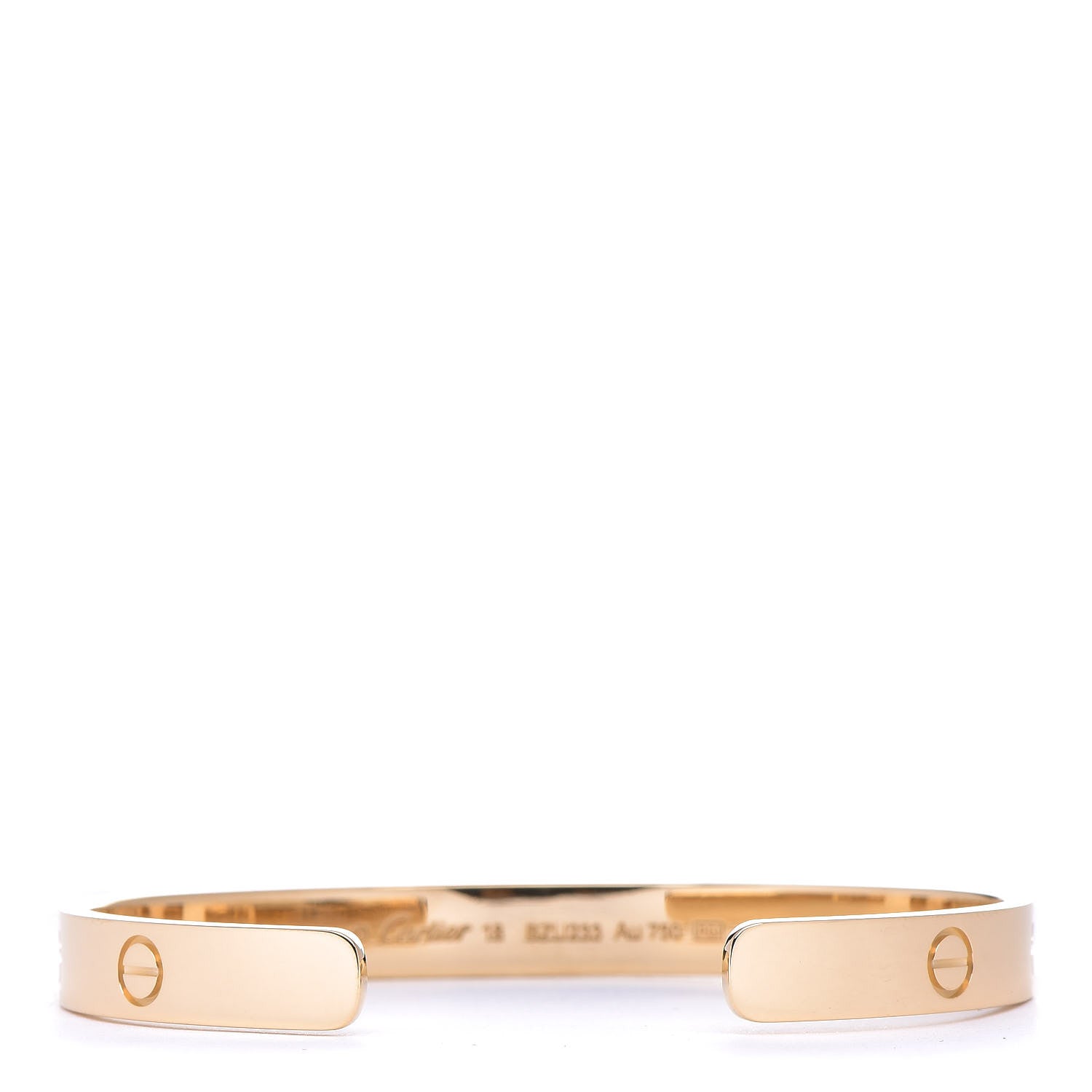 Cartier 18K Yellow Gold LOVE Cuff Bracelet 18 3 of 5