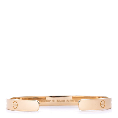 Cartier 18K Yellow Gold LOVE Cuff Bracelet 18 3 of 5