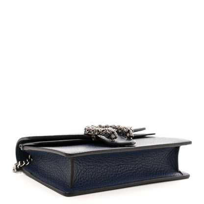 Gucci Dollar Calfskin Crystal Super Mini Dionysus Shoulder Bag Blue Agata Black Diamond 4 of 9