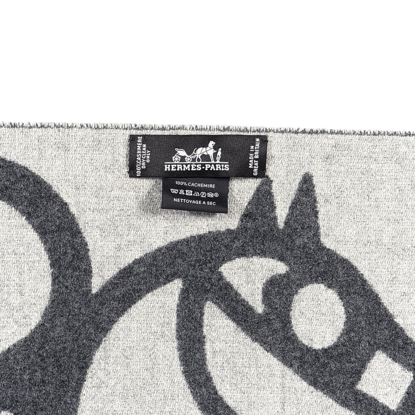 Cashmere Boucles et Camails Muffler Anthracite Gris Clair