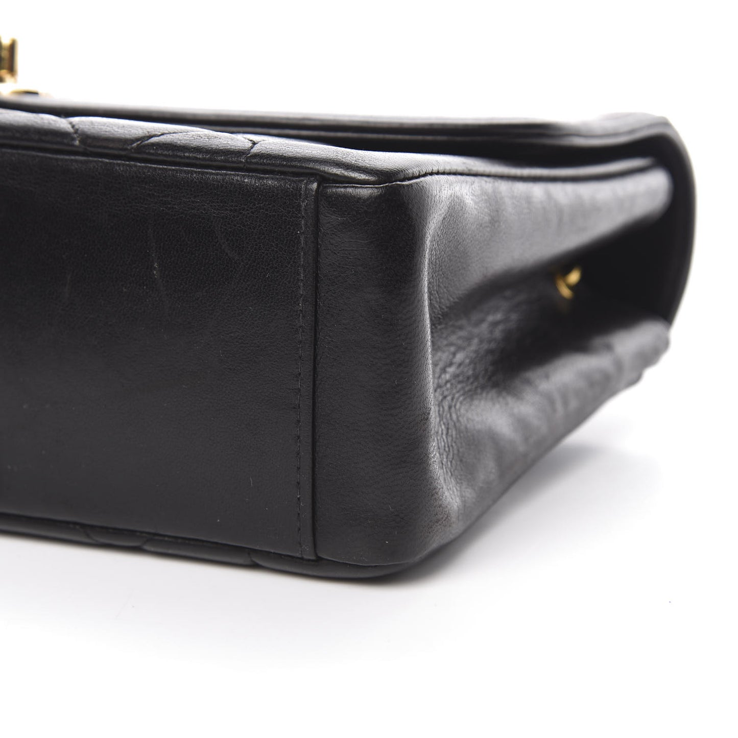 Lambskin Quilted Medium Single Flap Black
