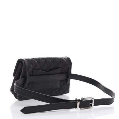 Chanel Grained Calfskin Quilted 2.55 Reissue Flap Belt Bag Clutch Black 3 of 13