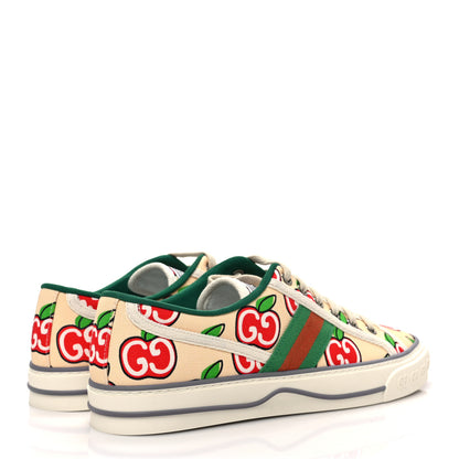 Gucci Canvas Web GG Apple Womens 1977 Tennis Sneakers 39 Ivory Red Mystic White New Shamarock 4 of 8