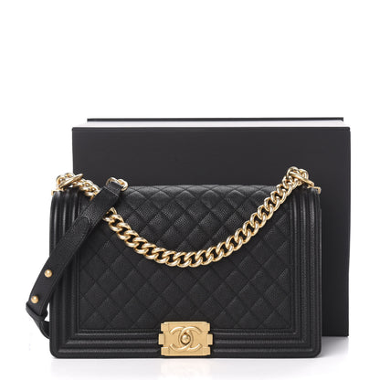 Chanel Caviar Quilted New Medium Boy Flap Black 11 of 11