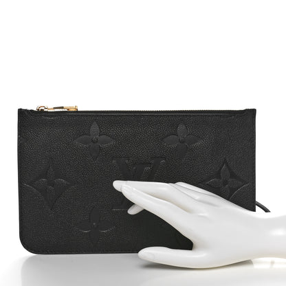 Louis Vuitton Empreinte Monogram Giant Neverfull MM Pochette Black 2 of 7
