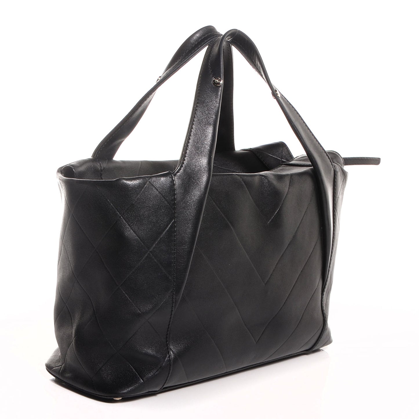 Calfskin CC Chevron All Day Long CC Bag Black