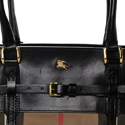 Burberry House Check Bridle Calfskin Kent Bag Black 7 of 12