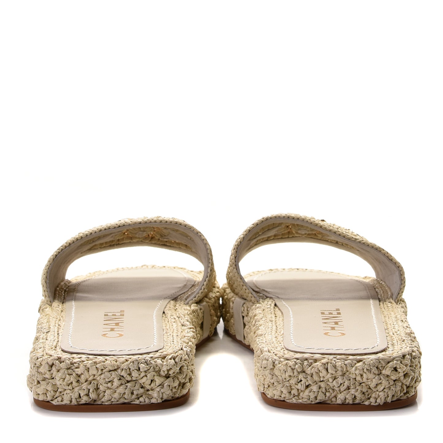 Cord Braided CC Mules 39 Light Beige