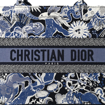 Christian Dior Canvas Embroidered Medium Constellation Book Tote Blue 8 of 11