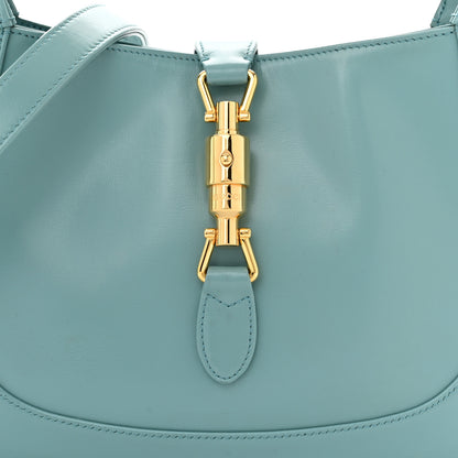 Gucci Boarded Dyana Lux Calfskin Small Jackie 1961 Hobo Dusty Azure 8 of 10