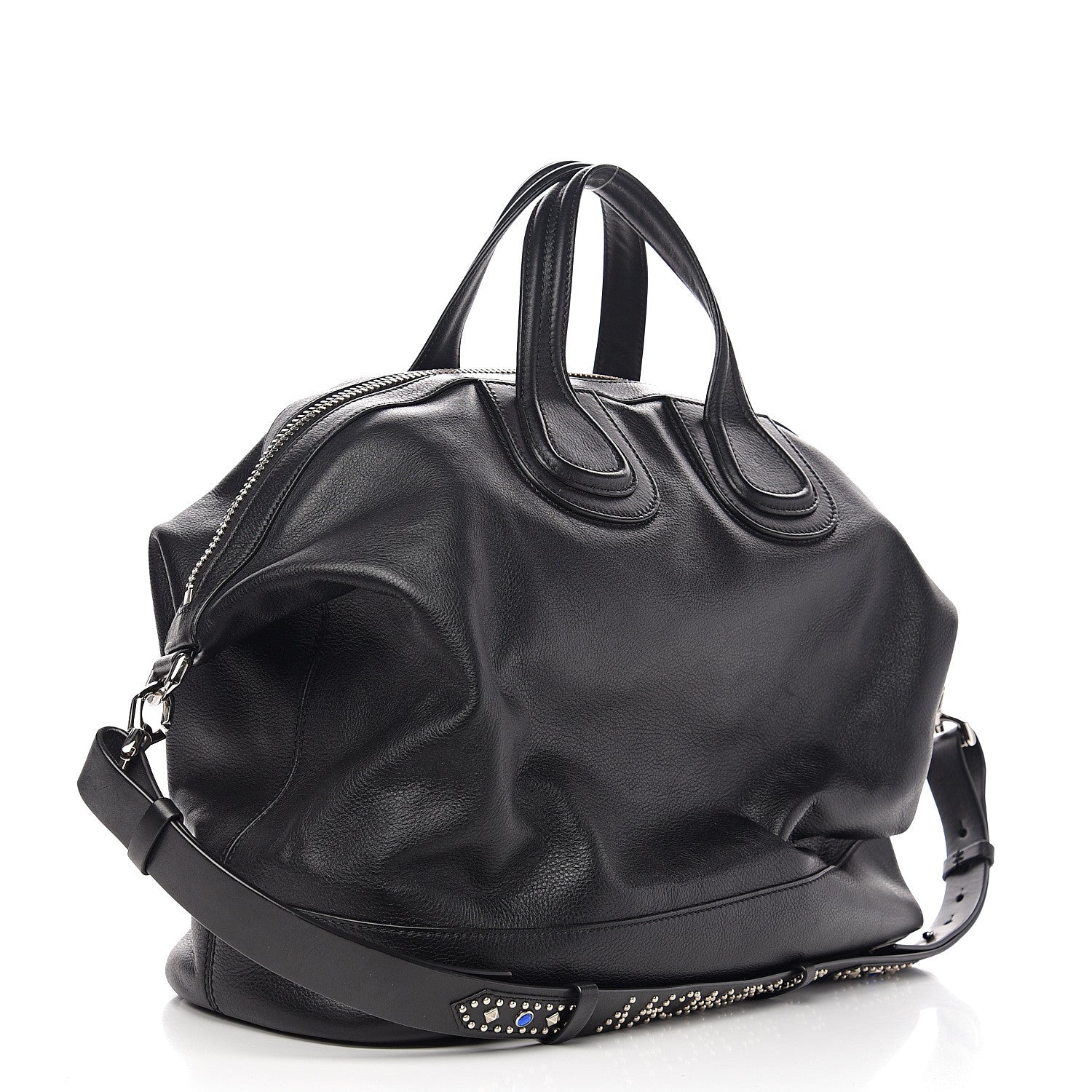 Givenchy Waxed Calfskin Studded Medium Nightingale Black 2 of 8