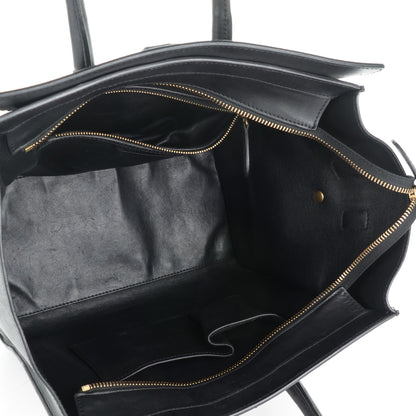 Celine Python Smooth Calfskin Mini Bi-Color Luggage Black Natural 5 of 7