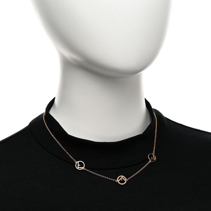 Fendi Metal Crystal F is Fendi Necklace Rose Gold 2 of 6