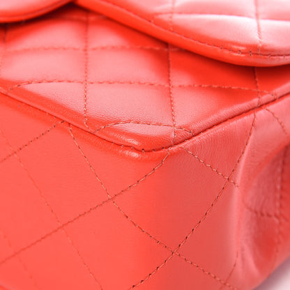 Chanel Lambskin Quilted Mini Rectangular Flap Red 9 of 12