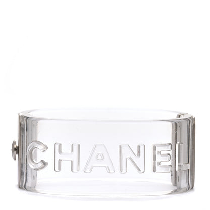 Chanel Lucite Logo Cuff Transparent 1 of 4