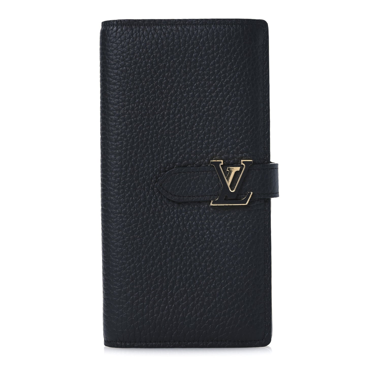 Taurillon LV Vertical Capucines Wallet Black Arizona