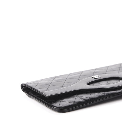 Chanel Shiny Crumpled Calfskin Small 31 Pouch Black 6 of 10