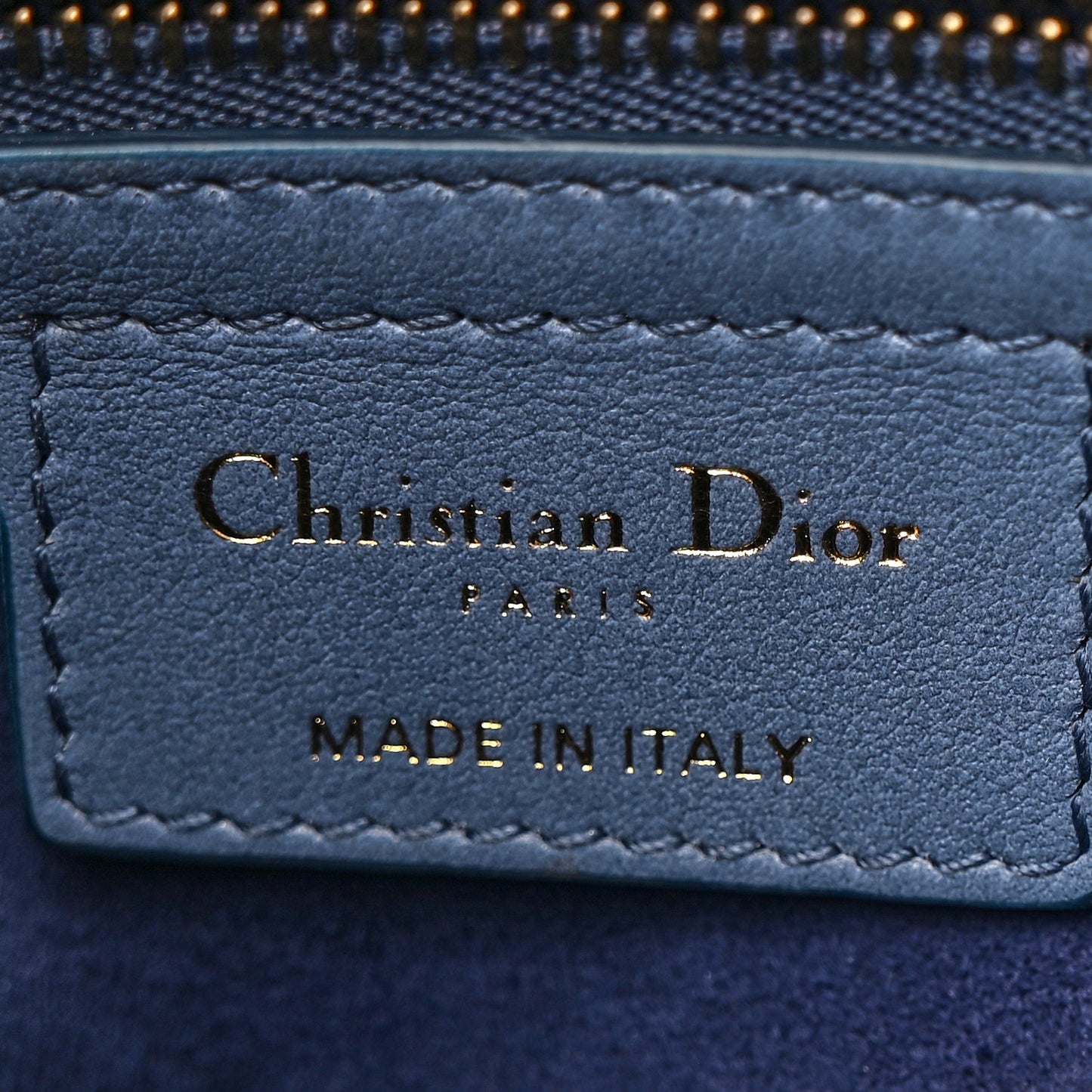 Calfskin Gradient Saddle Bag Indigo Blue