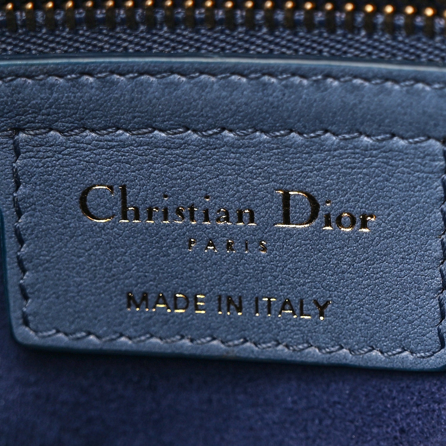 Christian Dior Calfskin Gradient Saddle Bag Indigo Blue 6 of 12