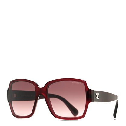 Chanel Acetate Square CC Sunglasses 5385 Burgundy 1 of 8