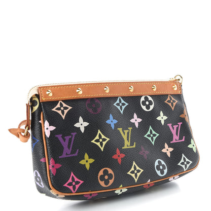 Louis Vuitton Monogram Multicolor Pochette Accessories Black 3 of 7