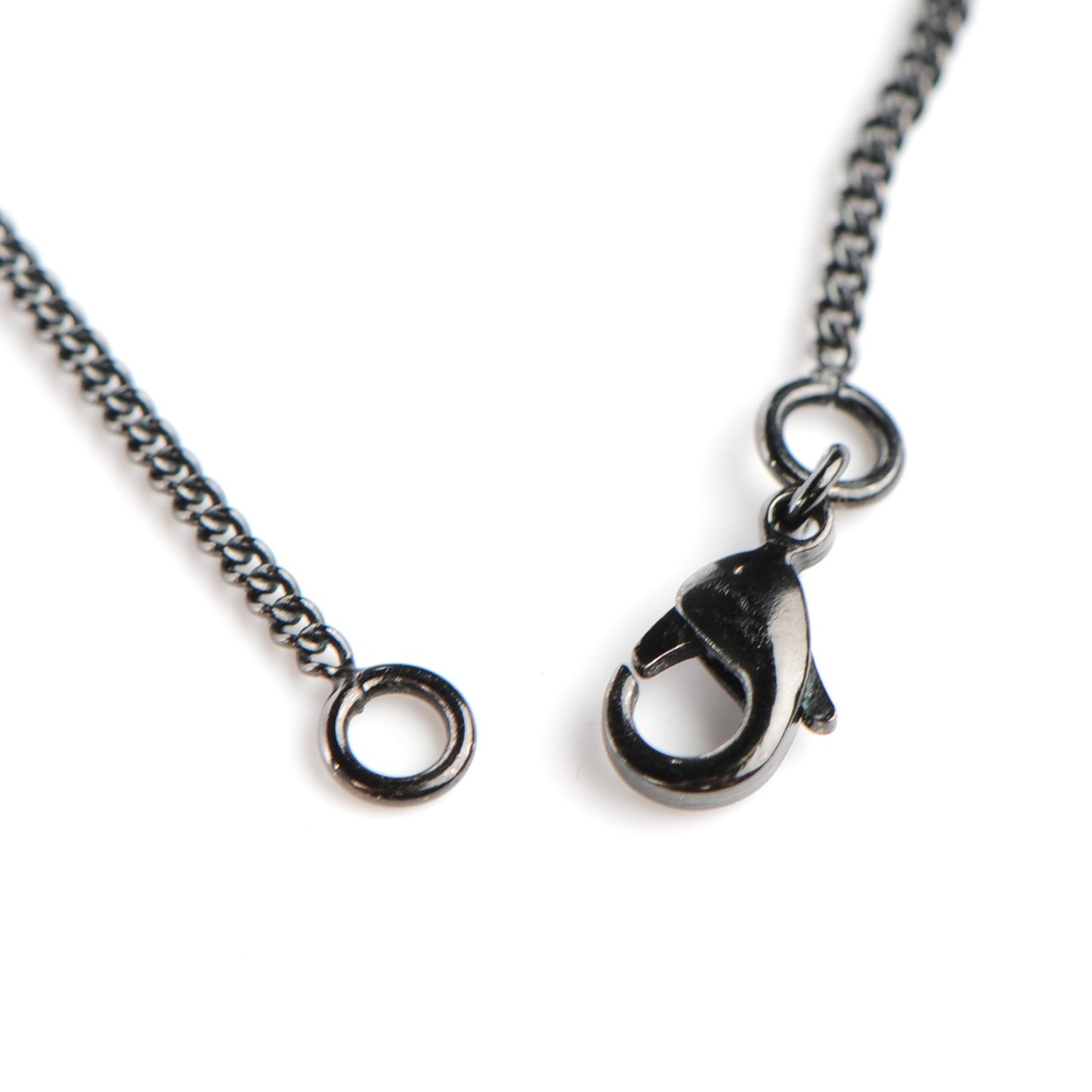 Resin CC Pearl Drop Necklace Ruthenium Black