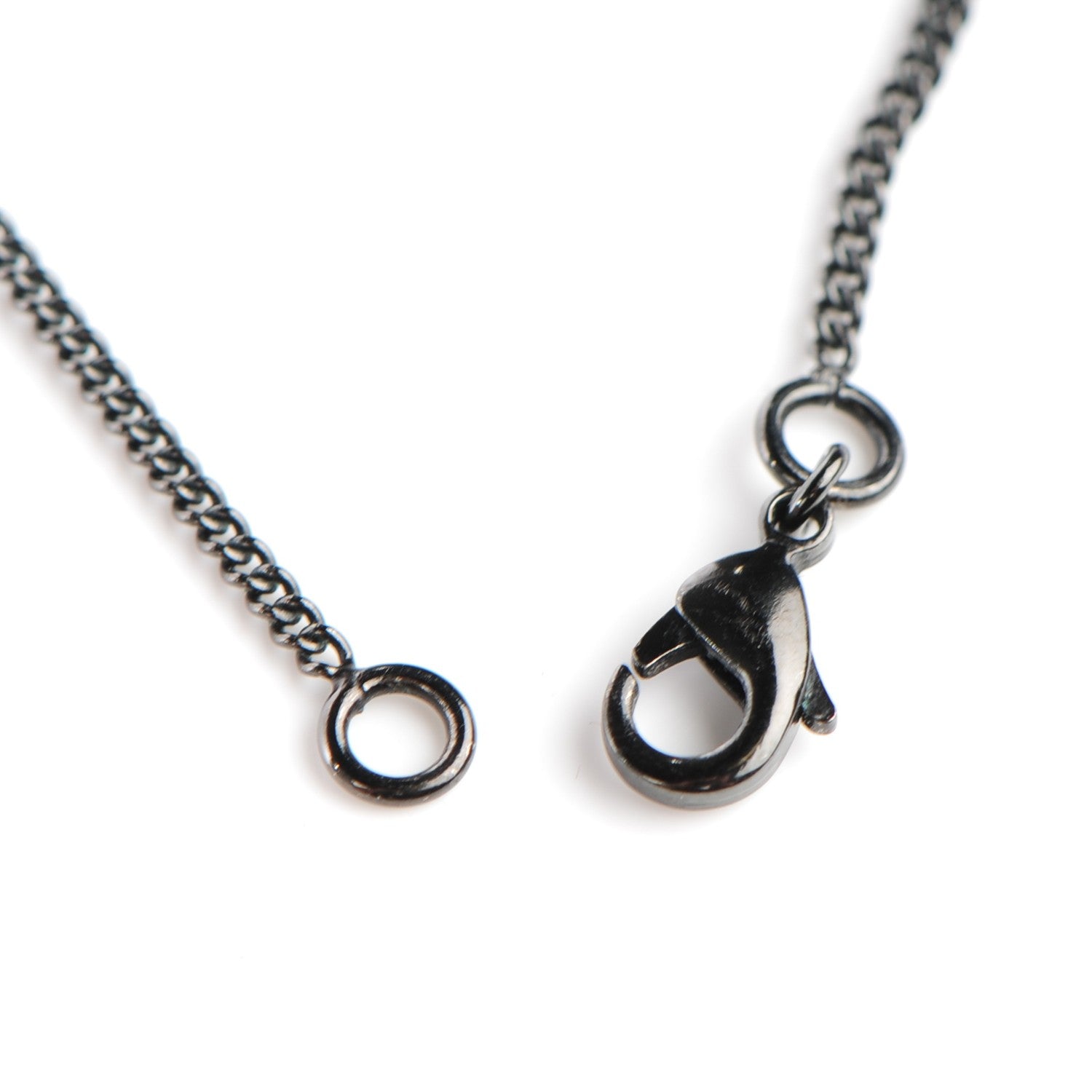 Chanel Resin CC Pearl Drop Necklace Ruthenium Black 3 of 5