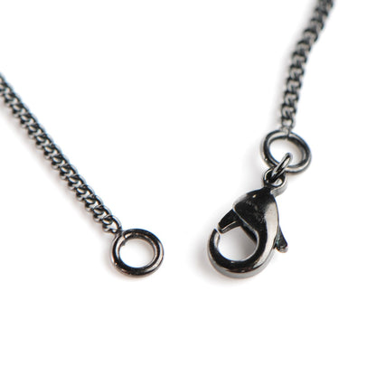 Chanel Resin CC Pearl Drop Necklace Ruthenium Black 3 of 5