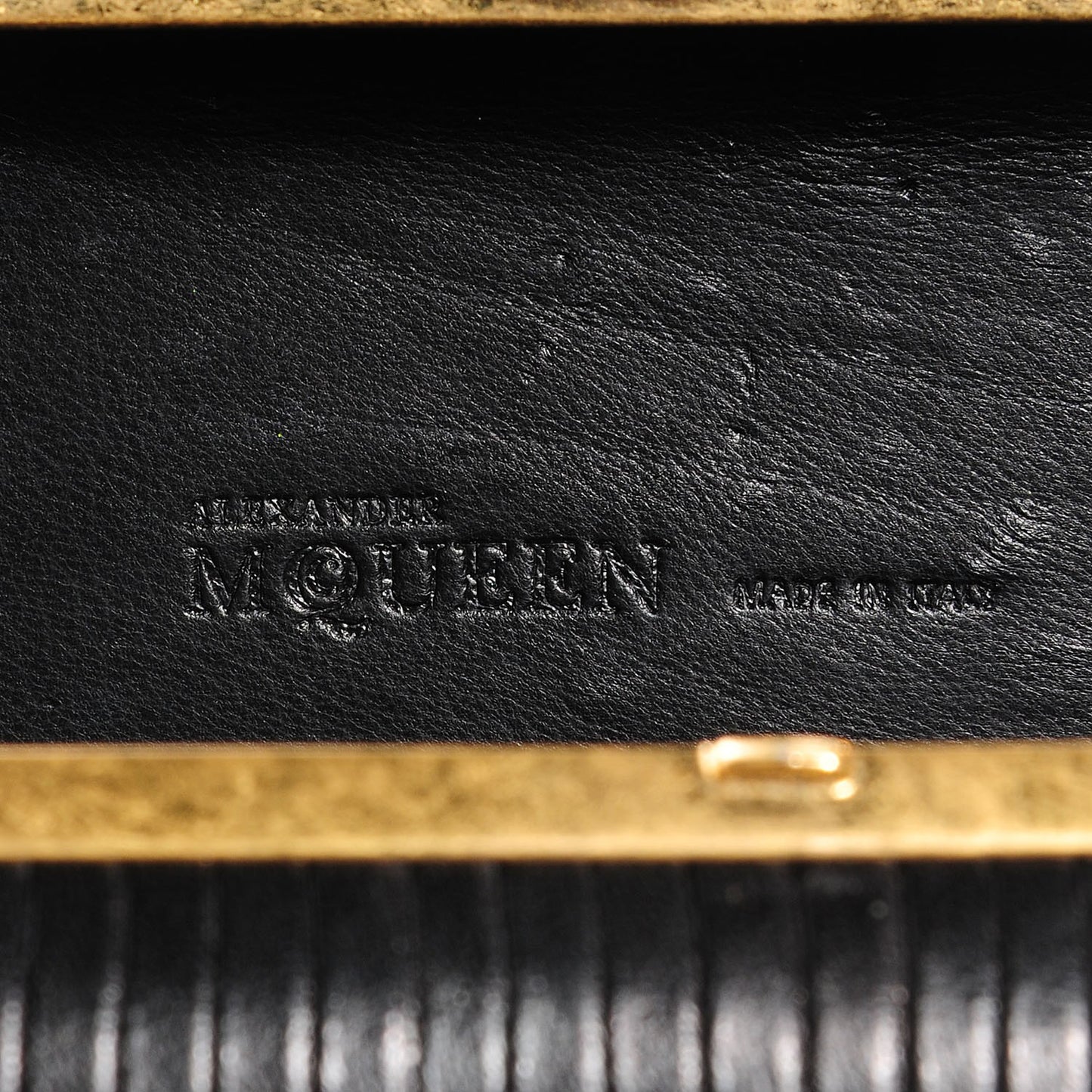 Leather Skull Box Clutch Black