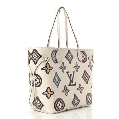 Louis Vuitton Monogram Giant Wild At Heart Neverfull MM Creme 3 of 8