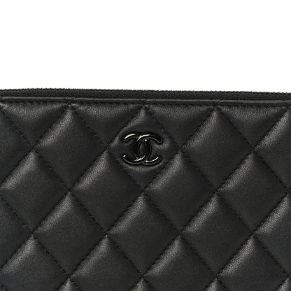 Chanel Pearly Lambskin Quilted Cosmetic Case So Black 8 of 9