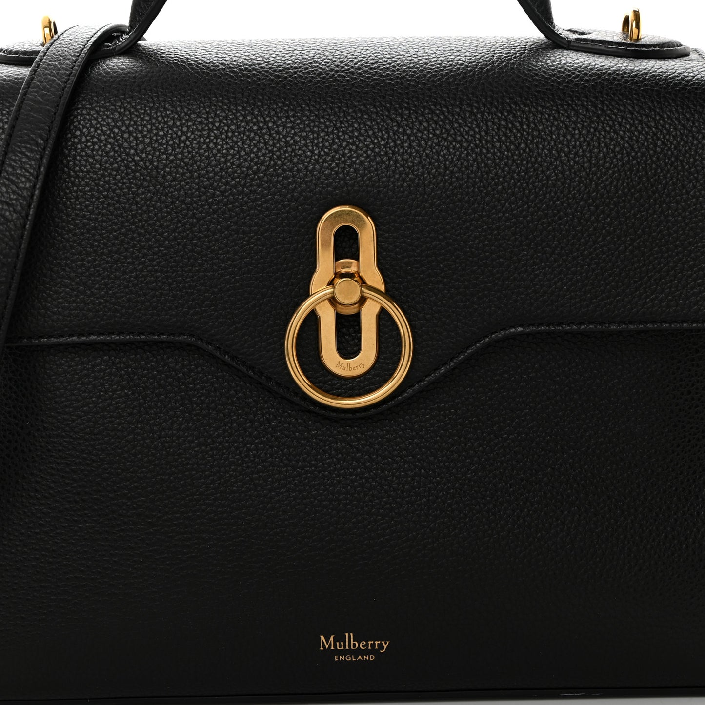 Small Classic Grain Calfskin Small Seaton Black