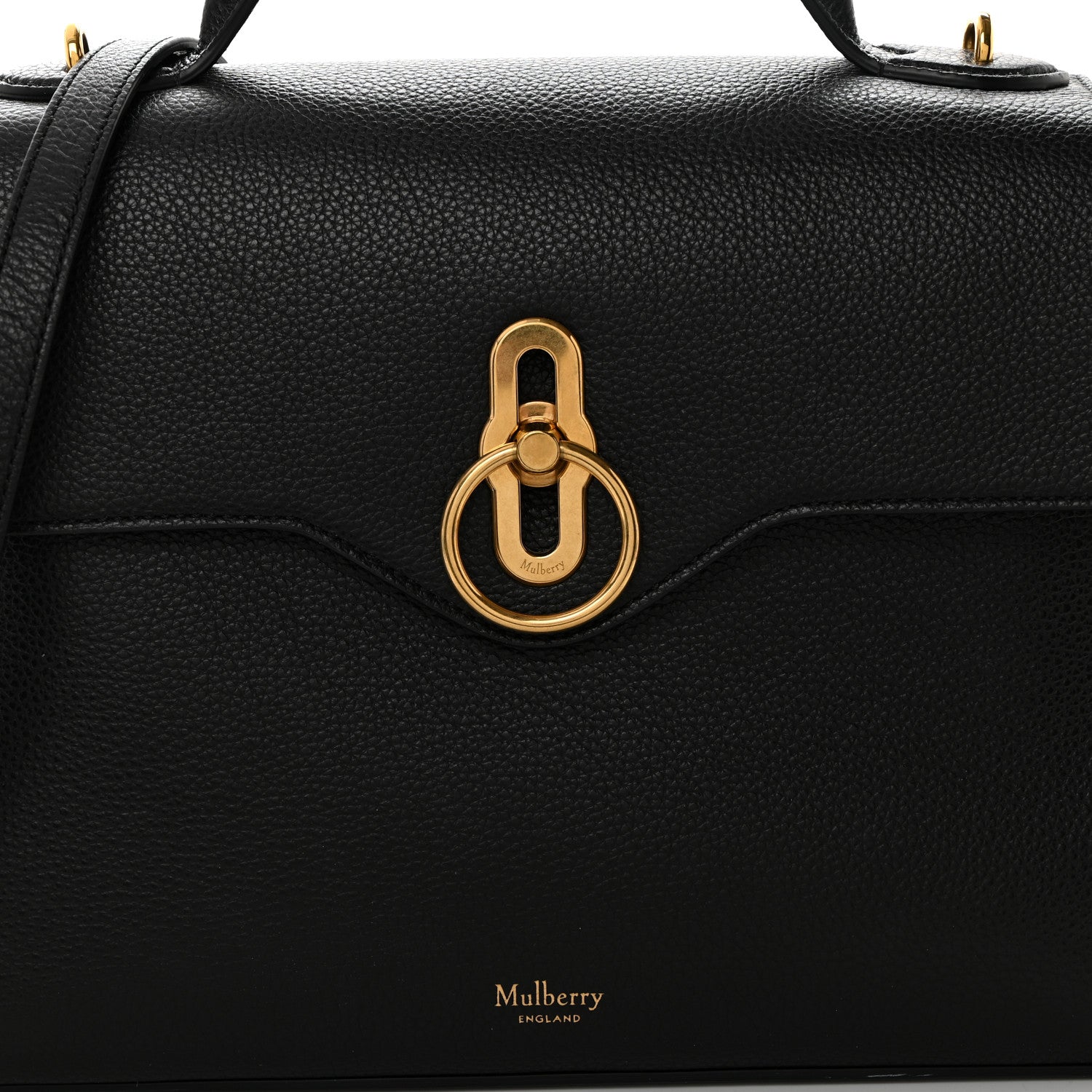 Mulberry Small Classic Grain Calfskin Small Seaton Black 9 of 11