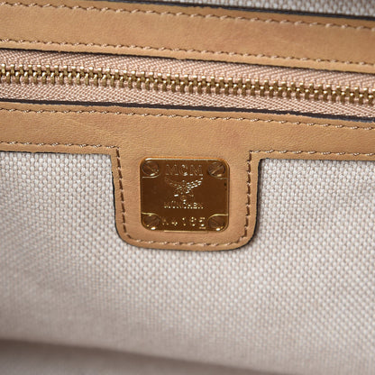 MCM Striped Visetos Satchel Beige 6 of 11