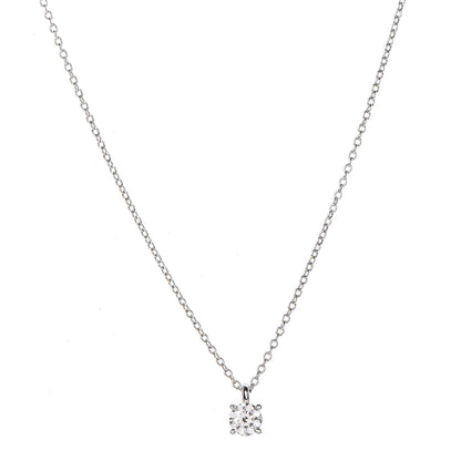 Tiffany Platinum Diamond .27ctw Pendant Necklace 1 of 6