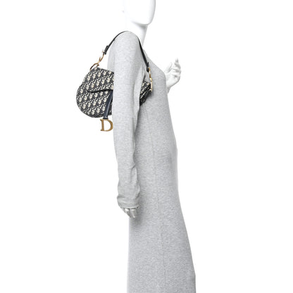 Christian Dior Oblique Saddle Bag Blue 2 of 11