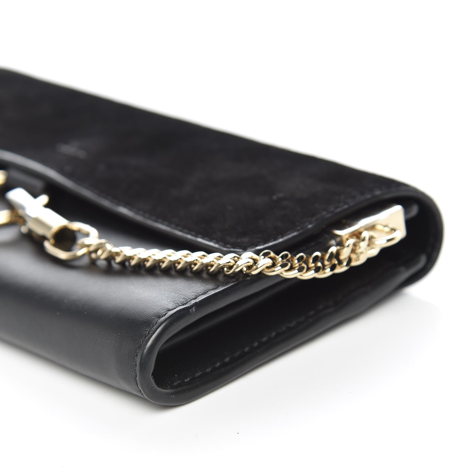 Chloe Suede Calfskin Faye Wallet Black 10 of 10