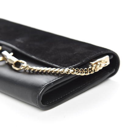 Chloe Suede Calfskin Faye Wallet Black 10 of 10