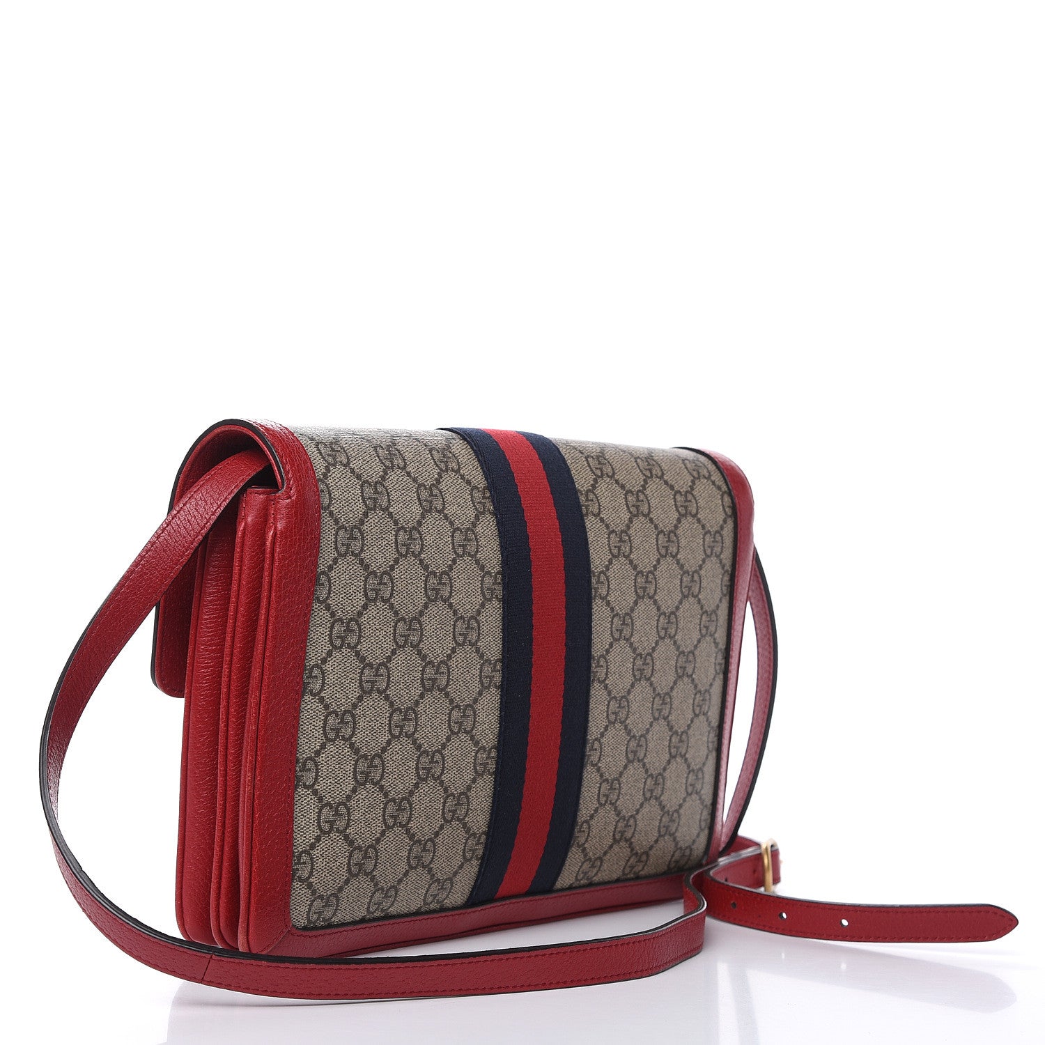 Gucci GG Supreme Monogram Medium Queen Margaret Shoulder Bag Red 3 of 13