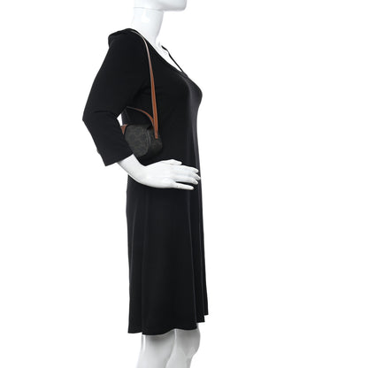 Celine Triomphe Canvas Calfskin Tabou Clutch on Strap Tan 2 of 11