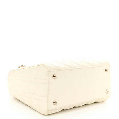 Christian Dior Lambskin Cannage Medium Lady Dior White 4 of 10