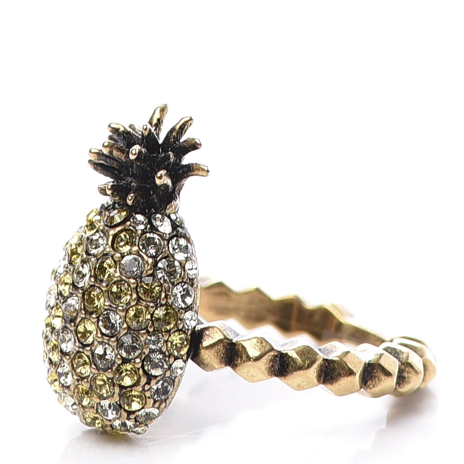 Gucci Crystal Pineapple Motif Ring M 2 of 7