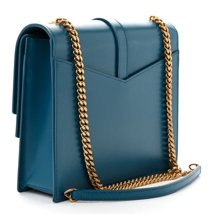 Saint Laurent Smooth Calfskin Monogram Medium Sulpice Shoulder Bag Deep Sea 3 of 11