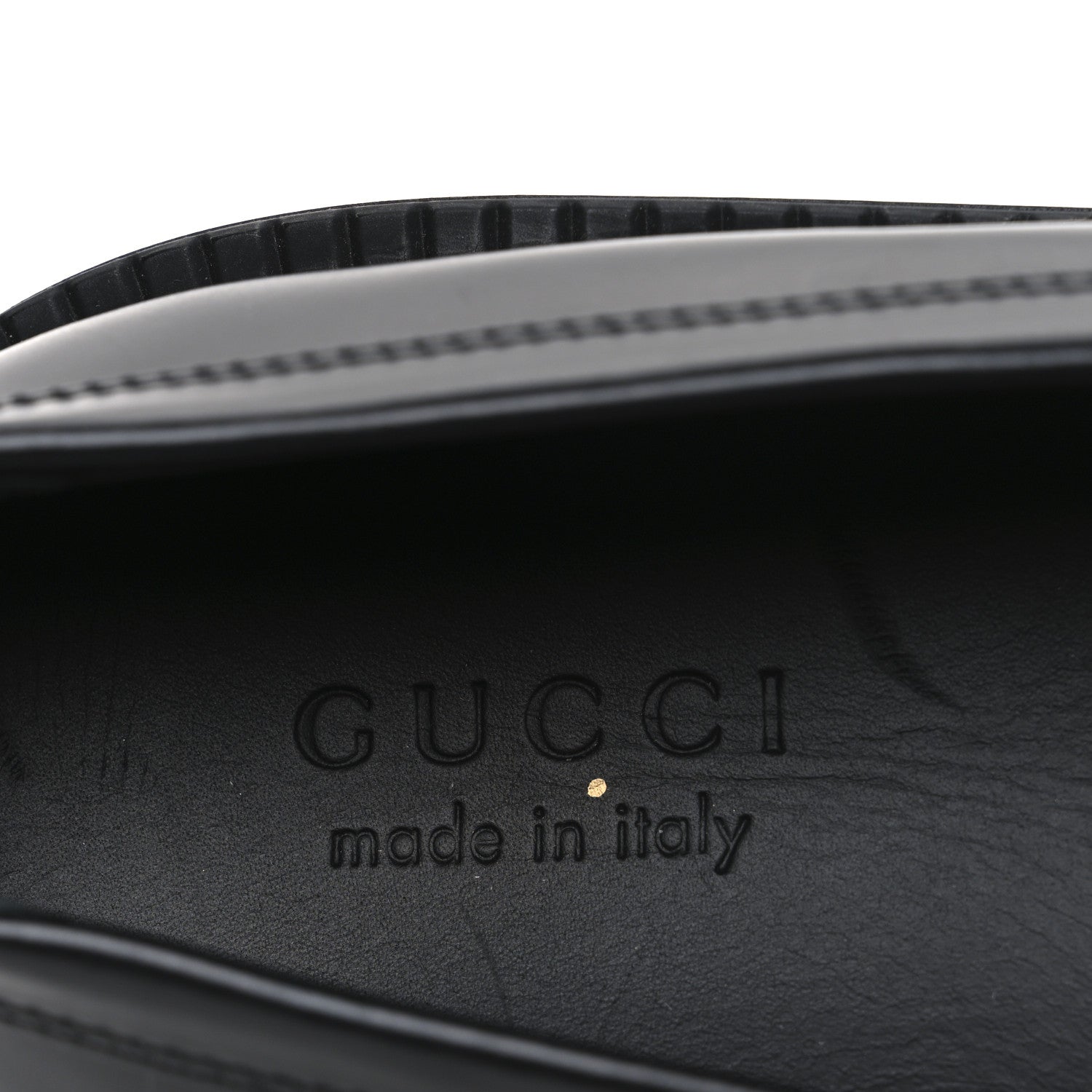 Gucci Calfskin Horsebit Mens Chunky Loafers 10.5 Black 9 of 10