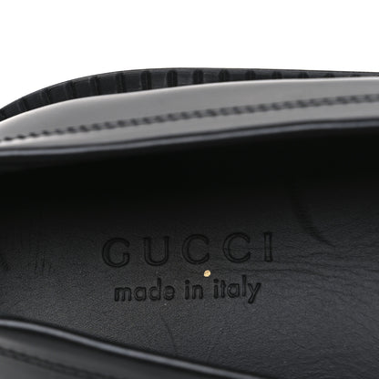 Gucci Calfskin Horsebit Mens Chunky Loafers 10.5 Black 9 of 10