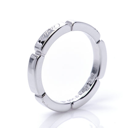 Cartier 18K White Gold 2.5mm Maillon Panthere Wedding Band Ring 47 4 6 of 6