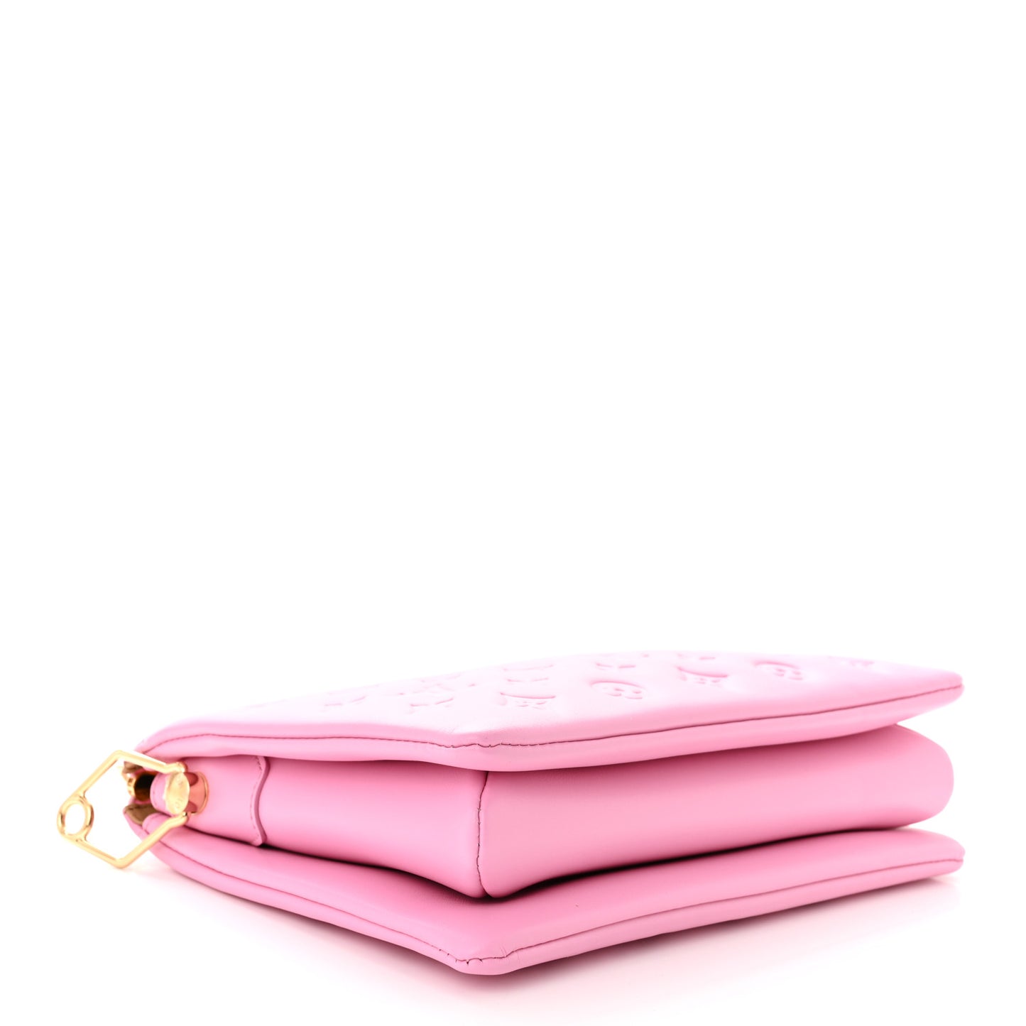Lambskin Embossed Monogram Coussin PM Rose Bonbon