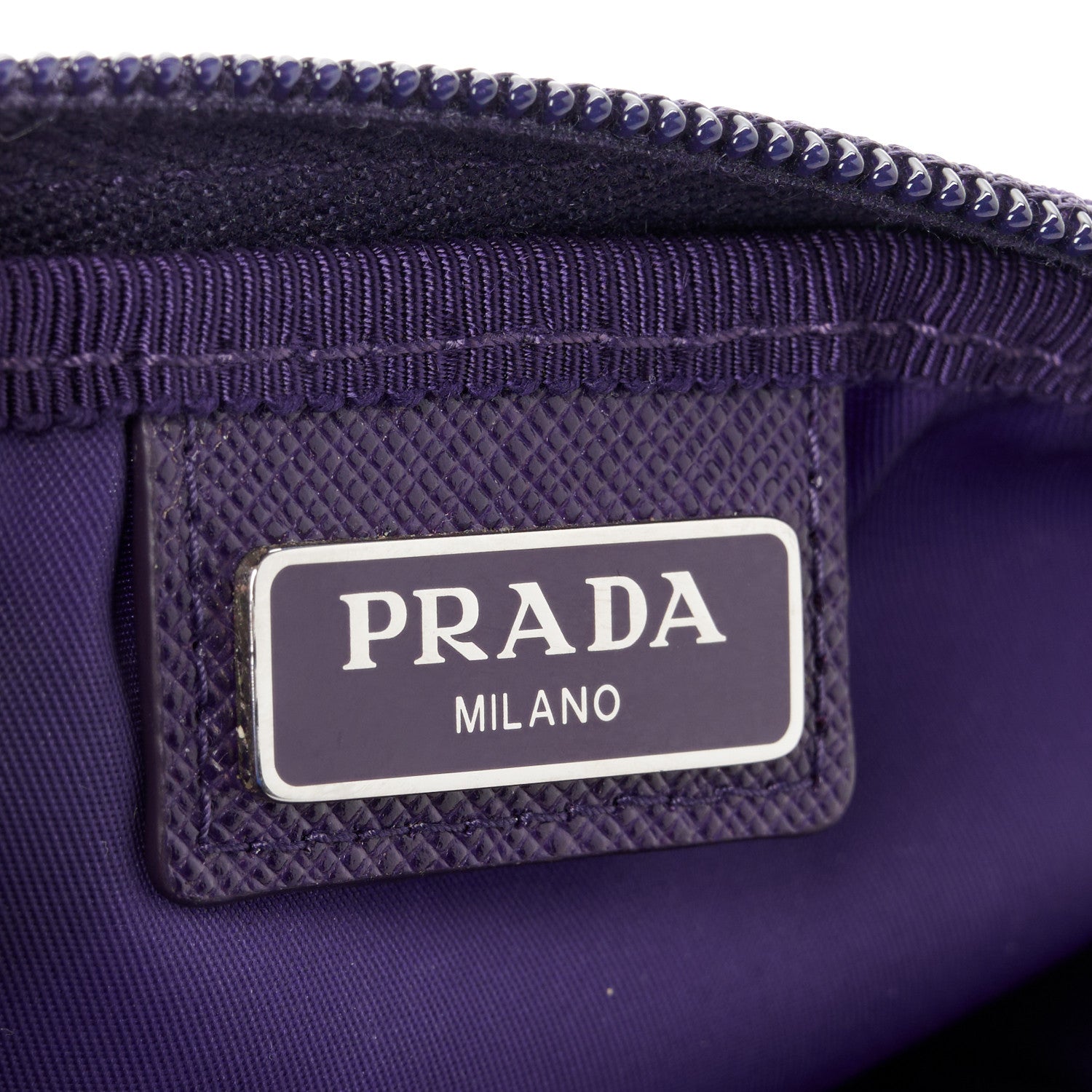 Prada Nylon Tessuto Cosmetic Pouch Purple 6 of 8